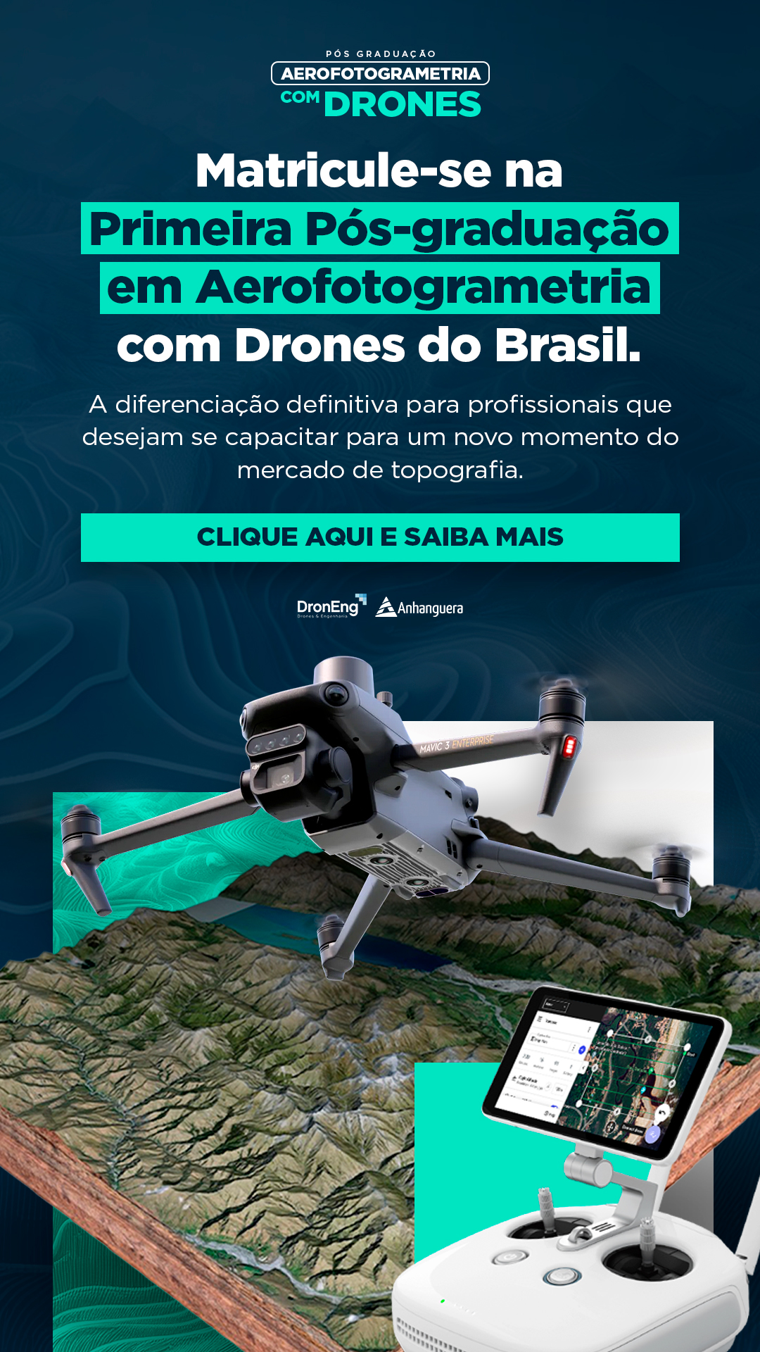 Pós-graduação em Aerofotogrametria com Drones